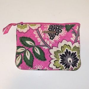 Vera Bradley makeup bag with smaller zip pouch